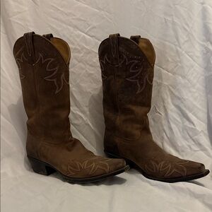 Shyanne Dark Brown Suede Western Cowboy Boots